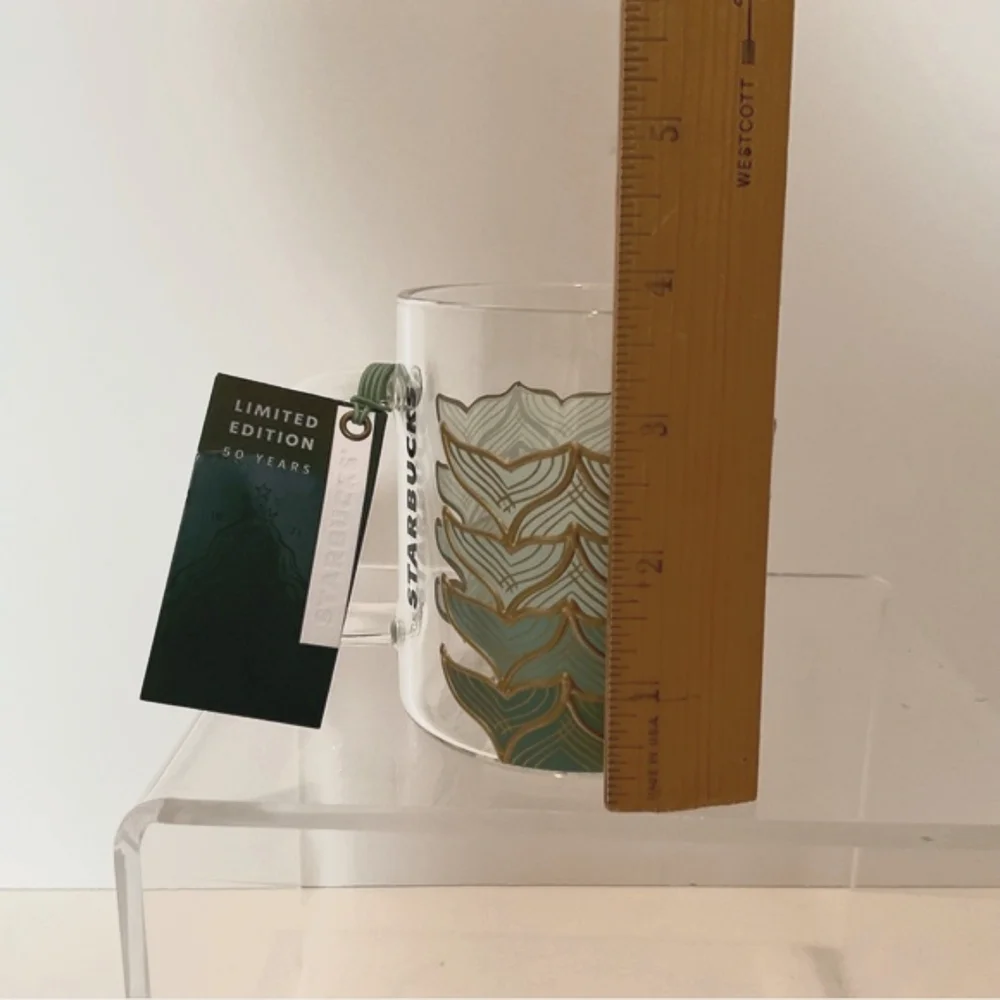 Starbucks 50th Anniversary Glass Mug New with Tags! Perfect!